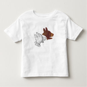 Hand Silhouette Dog Brown Toddler T-shirt