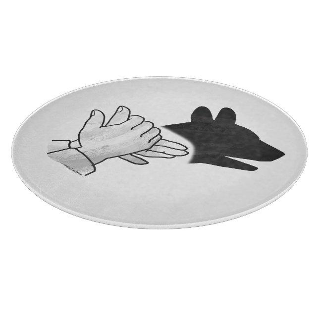Hand Silhouette Dog Cutting Board (Corner)