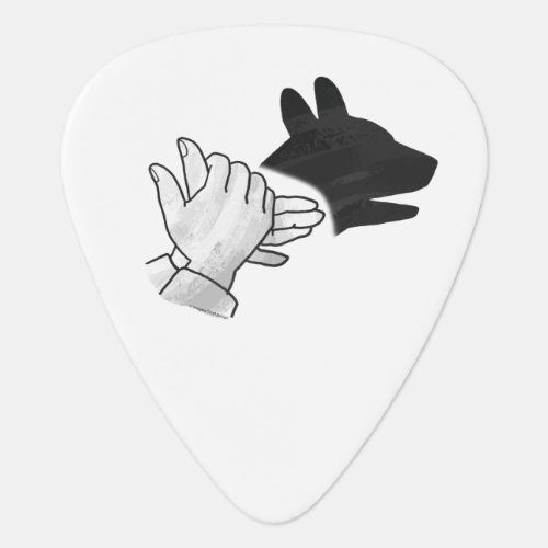 Hand Silhouette Dog Guitar Pick