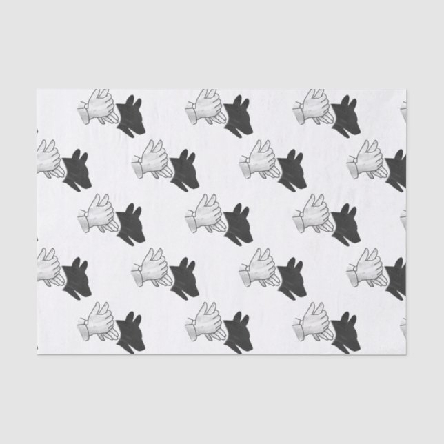 Hand Silhouette Dog Tissue Paper (Front)