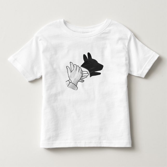 Hand Silhouette Dog Toddler T-shirt (Front)