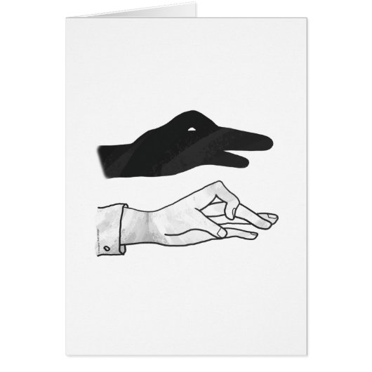 Hand Silhouette Duck Cards (Front)