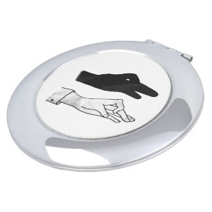 Hand Silhouette Duck Compact Mirror