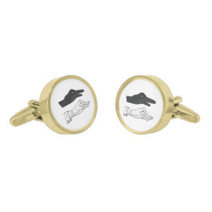 Hand Silhouette Duck Cufflinks