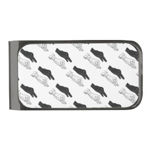 Hand Silhouette Duck Gunmetal Finish Money Clip
