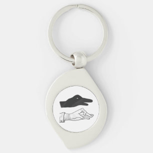 Hand Silhouette Duck Keychain