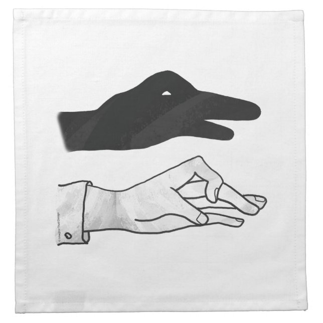 Hand Silhouette Duck Napkin (Front)
