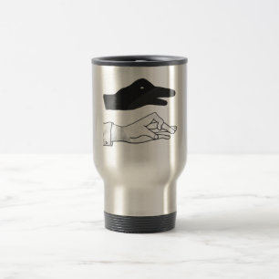 Hand Silhouette Duck Travel Mug