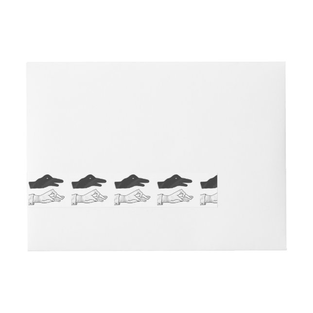 Hand Silhouette Duck Wrap Around Address Label (Front)