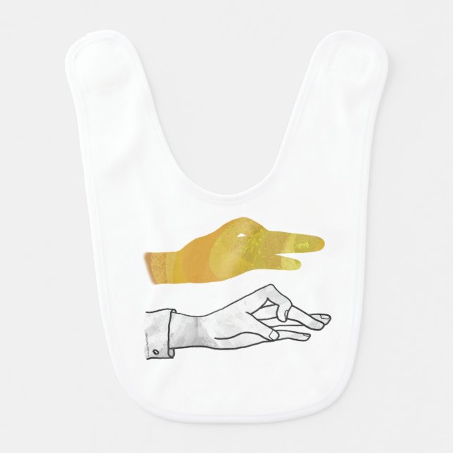Hand Silhouette Duck Yellow Bib (Front)
