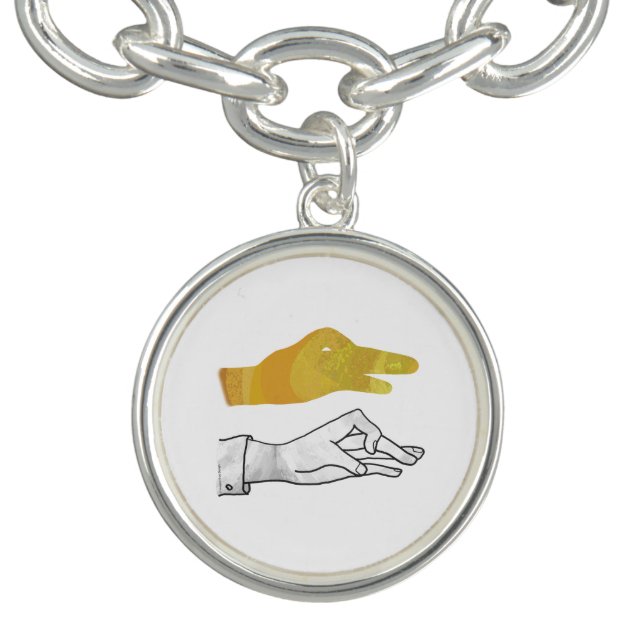Hand Silhouette Duck Yellow Bracelet (Design)