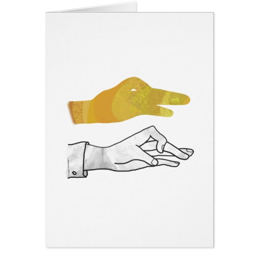 Hand Silhouette Duck Yellow Cards (Front)