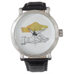 Hand Silhouette Duck Yellow Watch