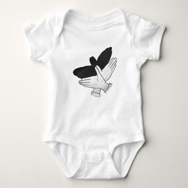 Hand Silhouette Eagle Baby Bodysuit (Front)