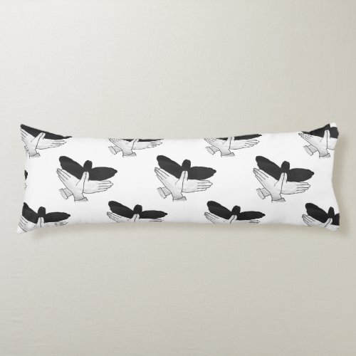 Hand Silhouette Eagle Body Pillow