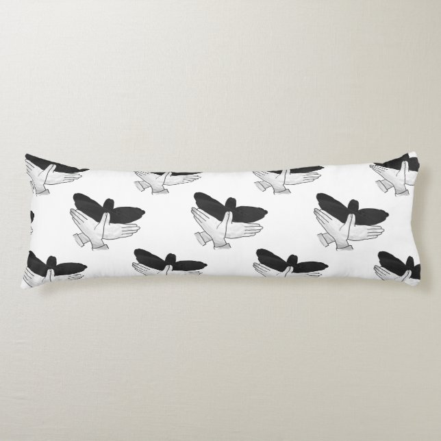 Hand Silhouette Eagle Body Pillow (Front)