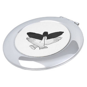 Hand Silhouette Eagle Compact Mirror