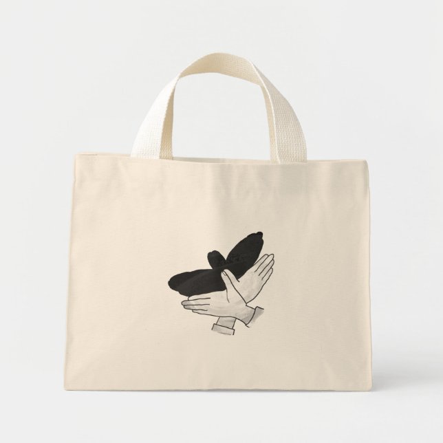 Hand Silhouette Eagle Mini Tote Bag (Front)
