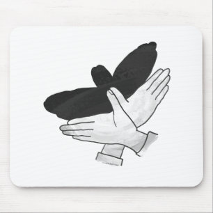Hand Silhouette Eagle Mouse Pad