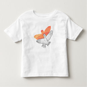 Hand Silhouette Eagle Orange Toddler T-shirt