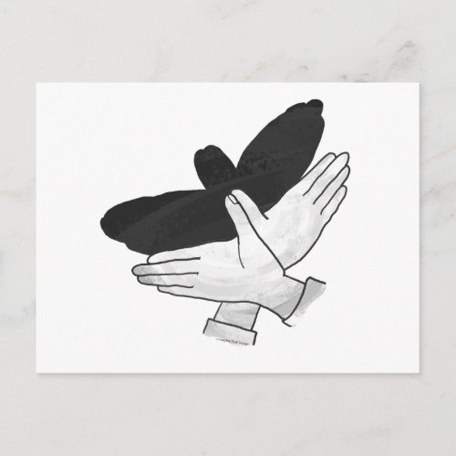 Hand Silhouette Eagle Postcard