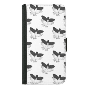 Hand Silhouette Eagle Samsung Galaxy S5 Wallet Case