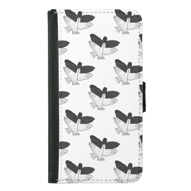 Hand Silhouette Eagle Samsung Galaxy Wallet Case (Front)