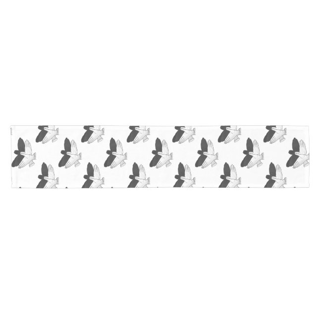 Hand Silhouette Eagle Short Table Runner (Horizontal)
