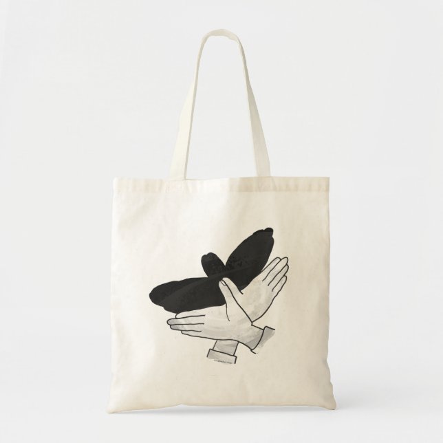 Hand Silhouette Eagle Tote Bag (Front)