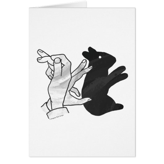 Hand Silhouette Rabbit Cards (Front)