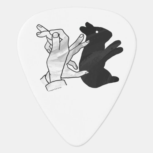 Hand Silhouette Rabbit Guitar Pick