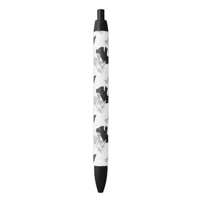 Hand Silhouette Rabbit Pen (Front Vertical)