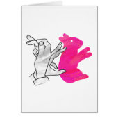 Hand Silhouette Rabbit Pink (Front)