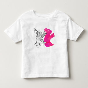 Hand Silhouette Rabbit Pink Toddler T-shirt