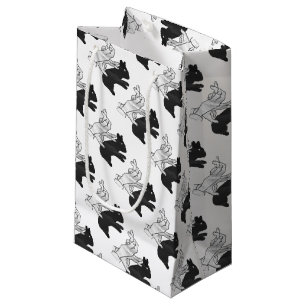 Hand Silhouette Rabbit Small Gift Bag