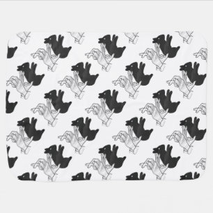Hand Silhouette Rabbit Swaddle Blanket
