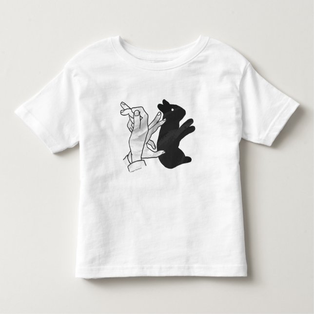 Hand Silhouette Rabbit Toddler T-shirt (Front)