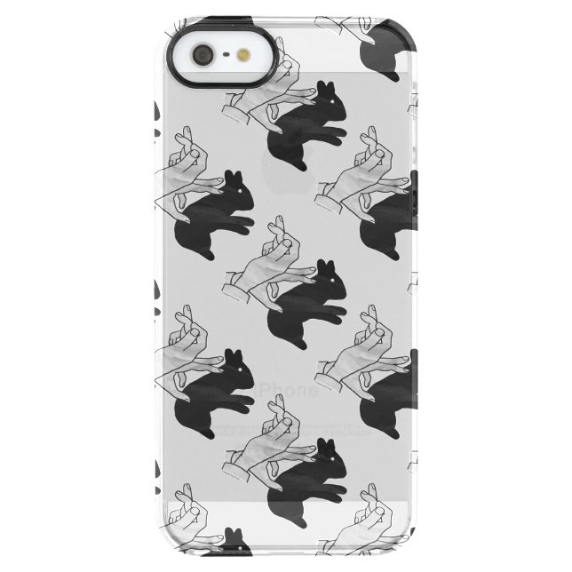 Hand Silhouette Rabbit Uncommon iPhone Case (Back)