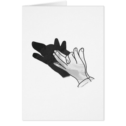 Hand Silhouette Wolf Cards (Front)