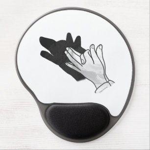 Hand Silhouette Wolf Gel Mouse Pad