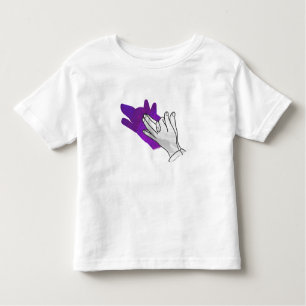 Hand Silhouette Wolf Purple Toddler T-shirt