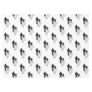 Hand Silhouette Wolf Tablecloth