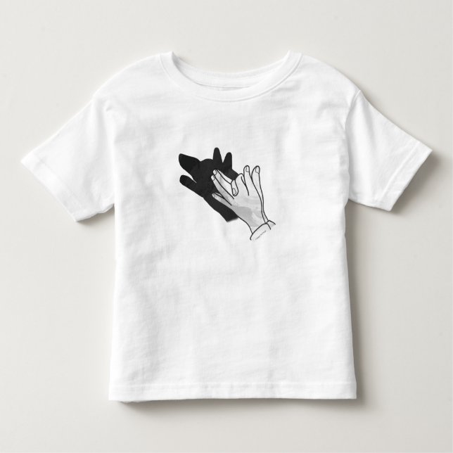 Hand Silhouette Wolf Toddler T-shirt (Front)