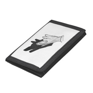 Hand Silhouette Wolf Trifold Wallet