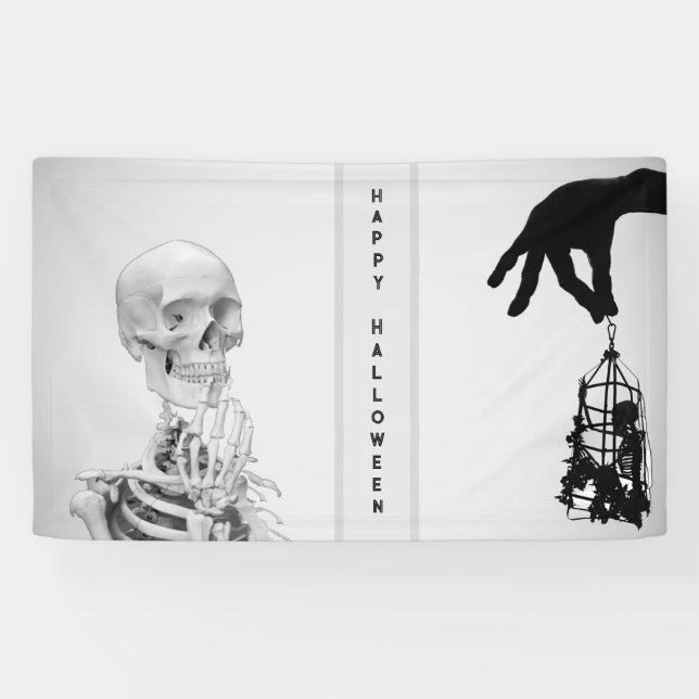 Hand Skeleton Halloween Banner (Horizontal)