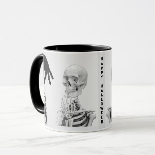 Hand Skeleton Halloween Mug