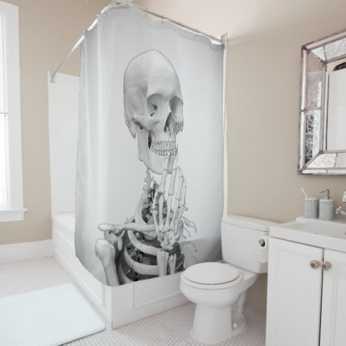 Hand Skeleton Halloween Shower Curtain