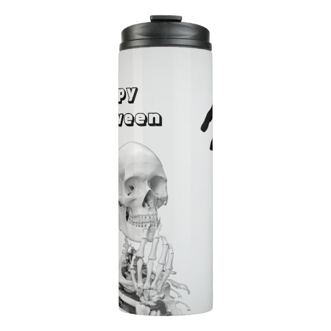 Hand Skeleton Halloween Thermal Tumbler (Front)