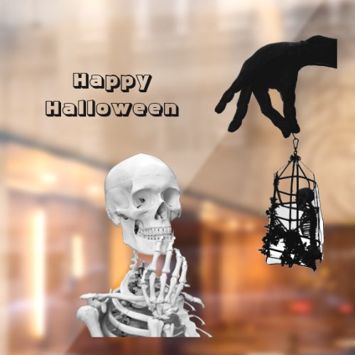 Hand Skeleton Halloween Window Cling