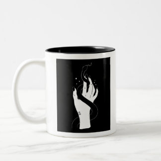 Hand snake design Two-Tone coffee mug